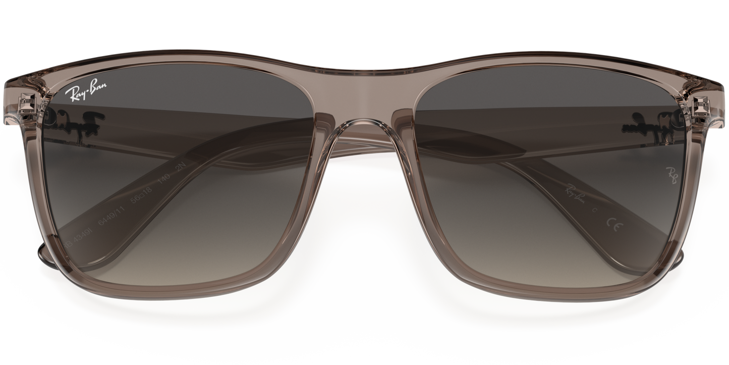 Ray-Ban 0RB4349I 644911 - Transparent grey sunglasses