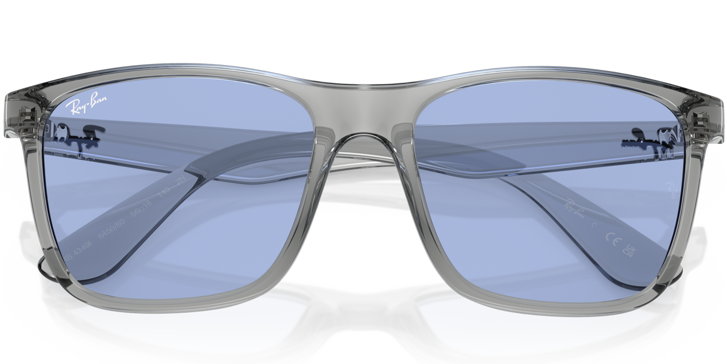 Ray-Ban 0RB4349I 645080 - Transparent grey sunglasses