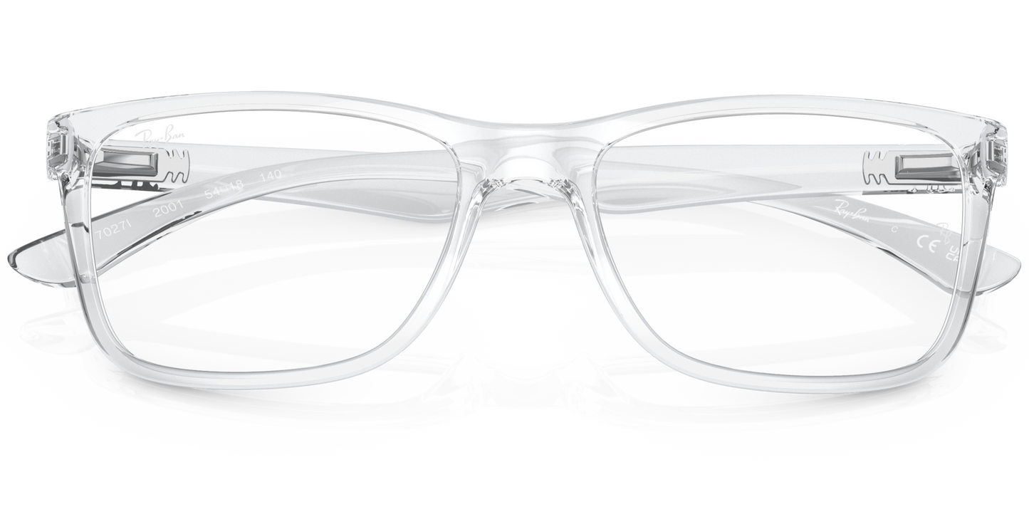 Ray-Ban 0RX 7027I 2001 (176) Square  Transparent Eyeglasses