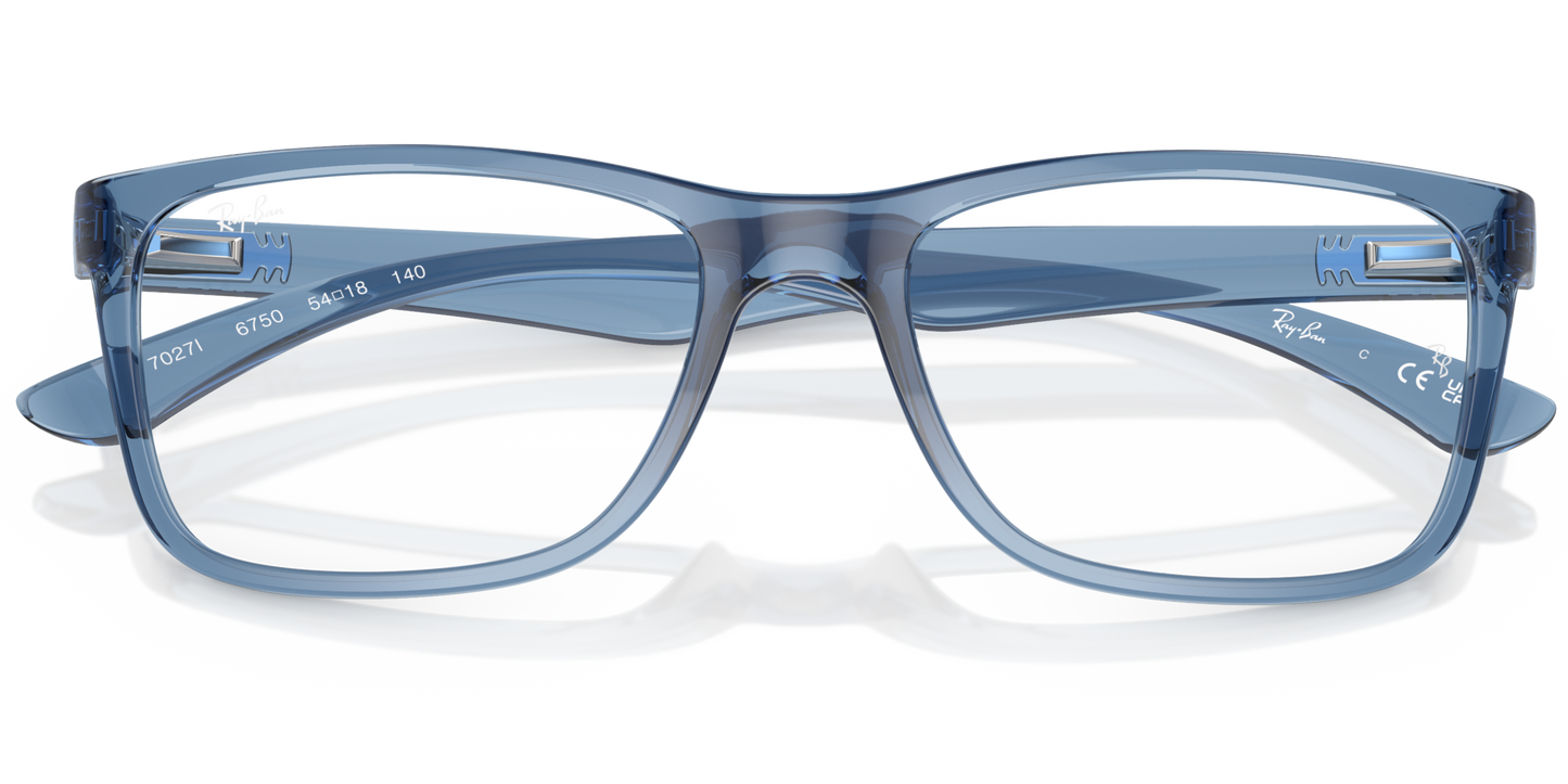 RAY-BAN 0RX7027I 6750 - Transparent blue Eyeglasses