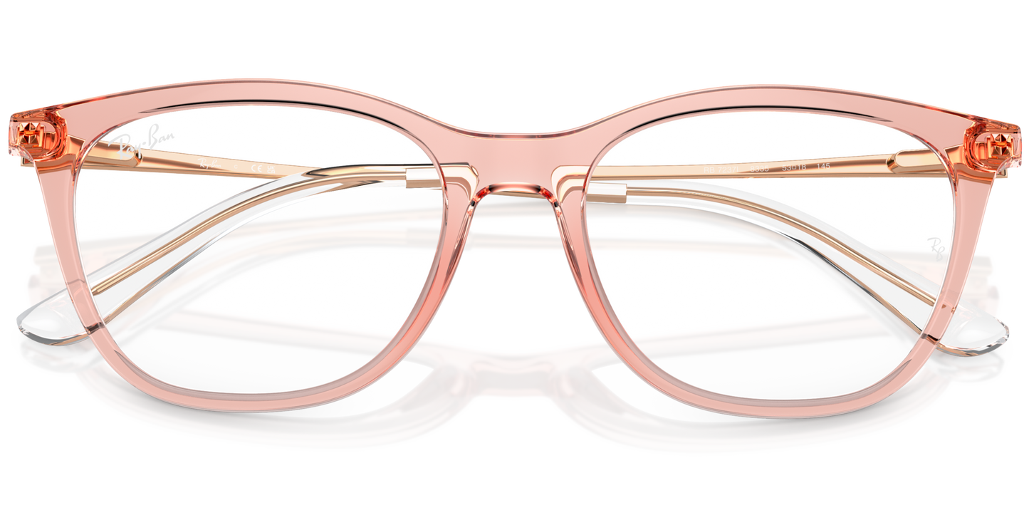 RAY-BAN 0RX7237I 8335 - Light brown Eyeglasses