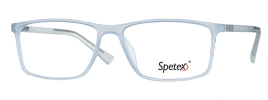 TM 591 C3 Medium White Unisex Eyeglasses with rectangular frame design.