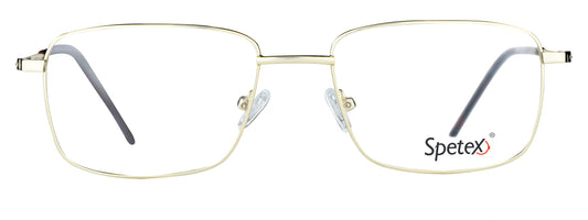 M-6028 medium gold unisex eyeglasses with thin metal frame.