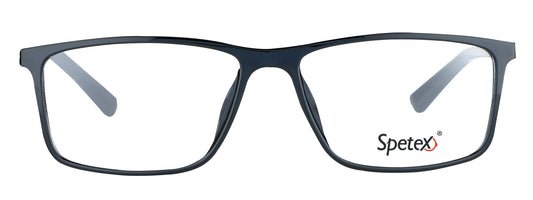 TM 591 C1 medium black unisex eyeglasses with sleek rectangular frame.