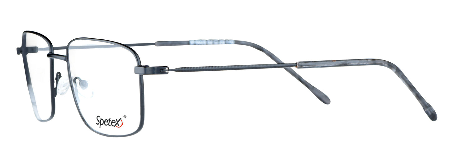 M-6028 black medium unisex eyeglasses with sleek frame design.