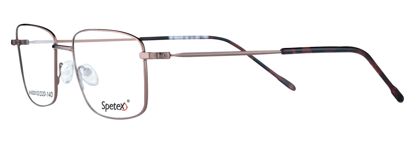 Spetex M-6028 Medium Brown Unisex Eyeglasses
