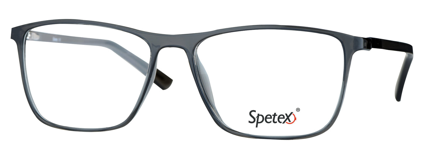 Medium grey unisex eyeglass frames, Spetex TM 592 C4, stylish and protective, featuring advanced lens technology.