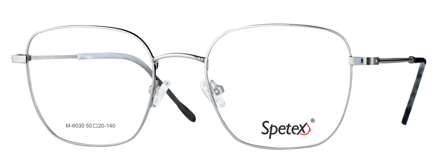 M-6030 gun metal unisex eyeglasses, medium size.