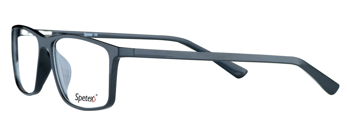 TM 591 C1 Medium Black Unisex Eyeglasses with sleek design.