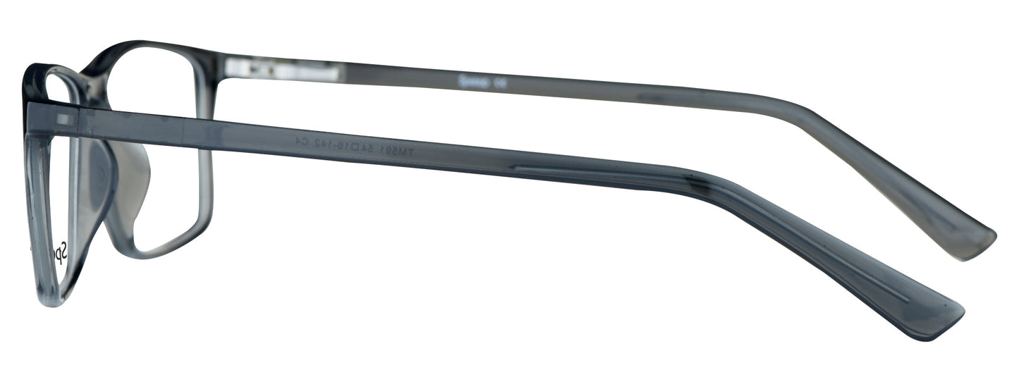 TM 591 C4 Medium Grey Unisex Eyeglasses with sleek design.