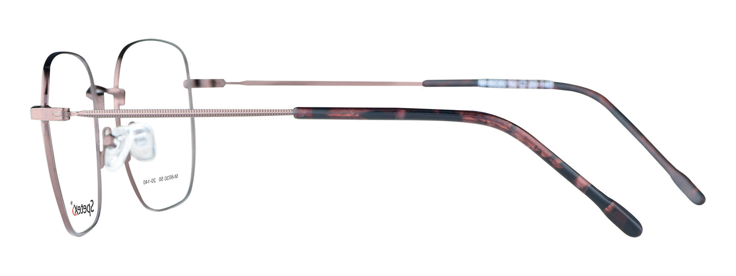 M-6030 brown medium brown unisex eyeglasses with thin frames and sleek design