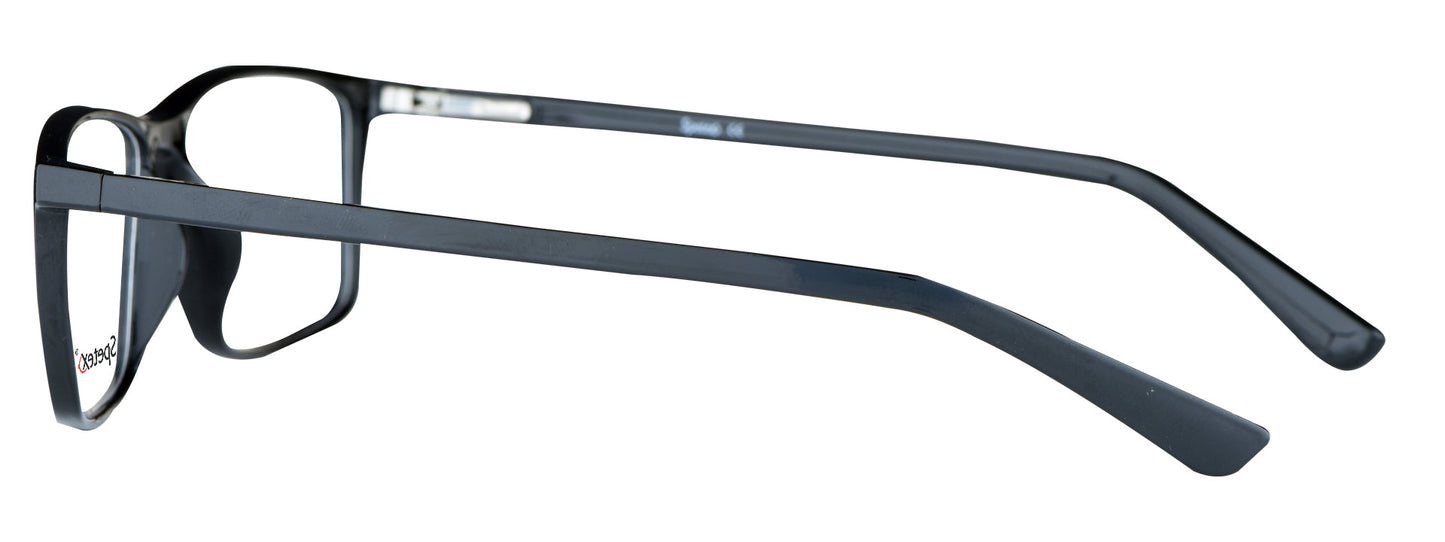 TM 591 C1 medium black unisex eyeglasses, side view.