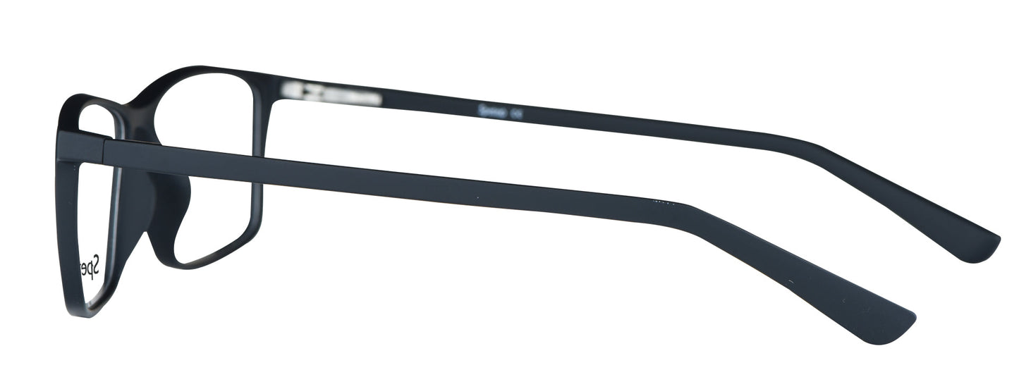 TM 591 C2 medium matte black unisex eyeglasses with sleek design.