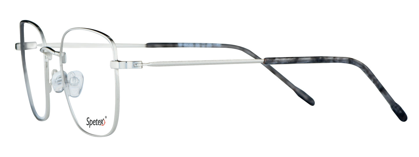 M-6030 silver medium unisex eyeglasses with sleek metal frame.