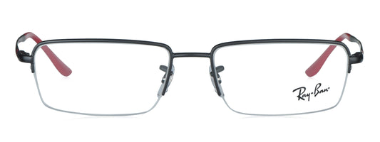 RB 6267I 3047 medium black/red unisex premium eyeglasses.