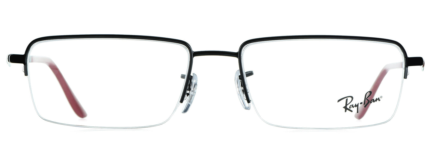 RB 6267-I 2509 medium black/red unisex premium eyeglasses.