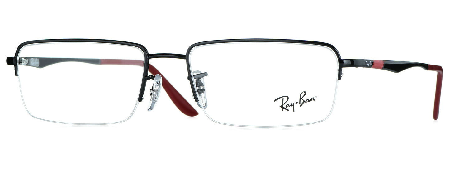 RB 6267-I 2509 medium Black/Red unisex premium eyeglasses.