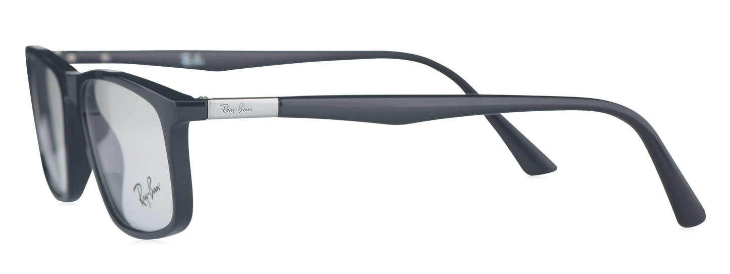 RB 7128II 2000 medium black unisex premium eyeglasses, side view.