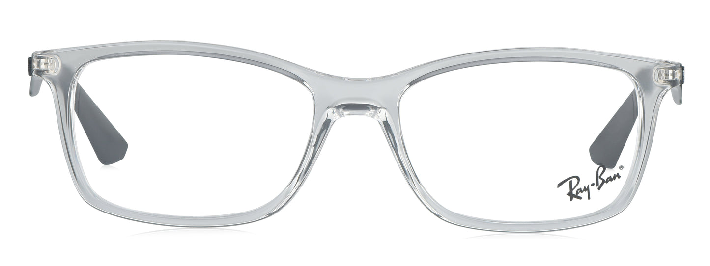 RB 7047 5943 medium transparent black unisex premium eyeglasses.