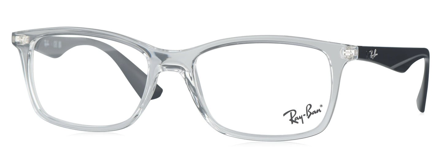 RB 7047 5943 medium transparent/black unisex premium eyeglasses.