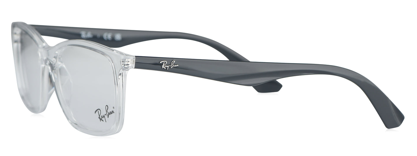 RB 7047 5943 medium transparent/black unisex premium eyeglasses.