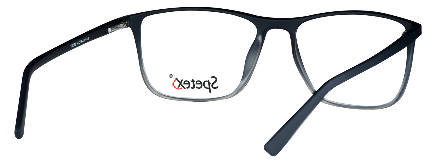 TM 592 C6 Medium Black/White Unisex Eyeglasses