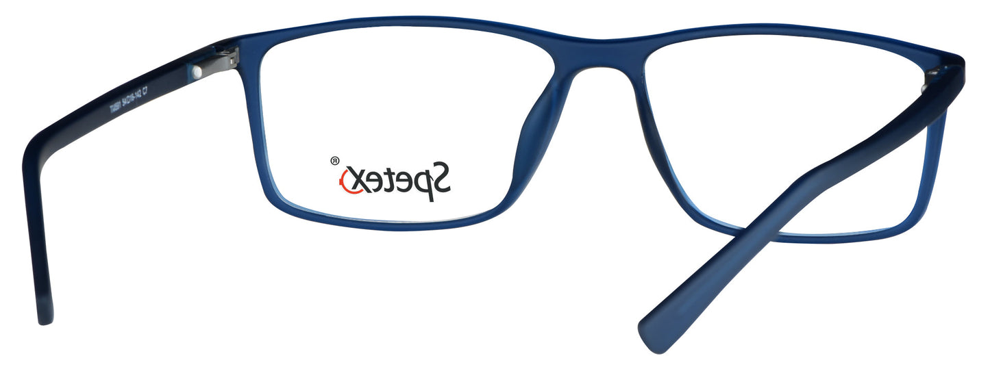 TM 591 C7 medium blue unisex eyeglasses with sleek design.