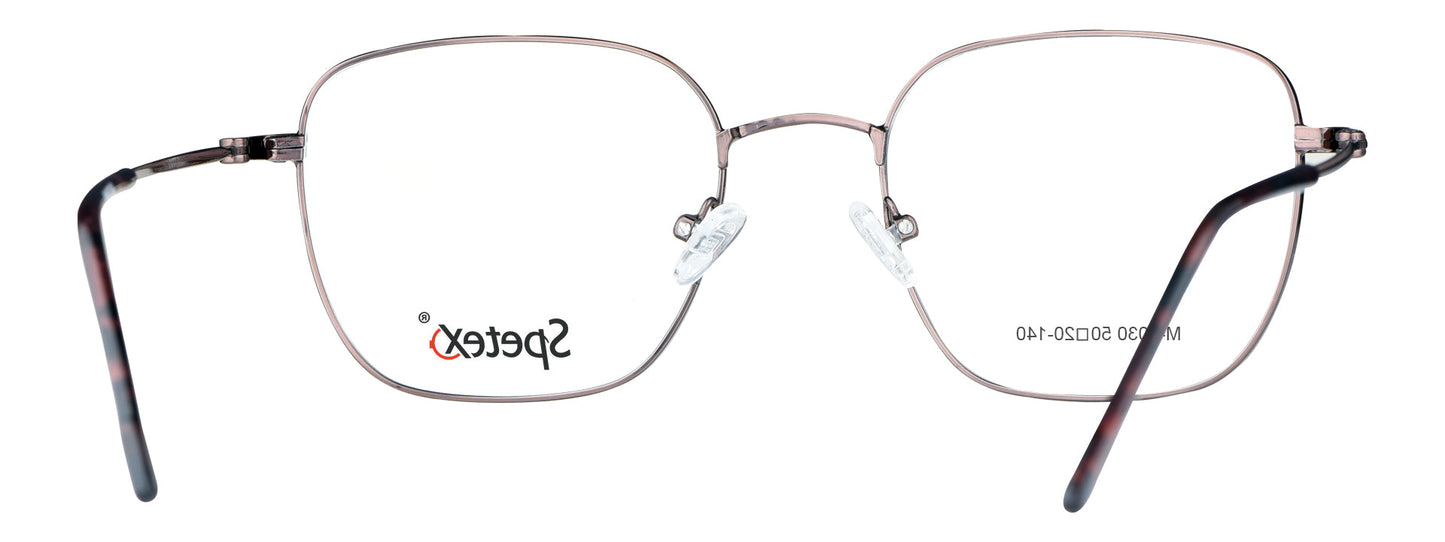 M-6030 Brown Medium Brown Unisex Eyeglasses with metal frame