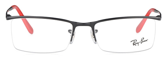 Ray-Ban RB6323I 2509 Medium Black/Red Unisex Premium Eyeglasses