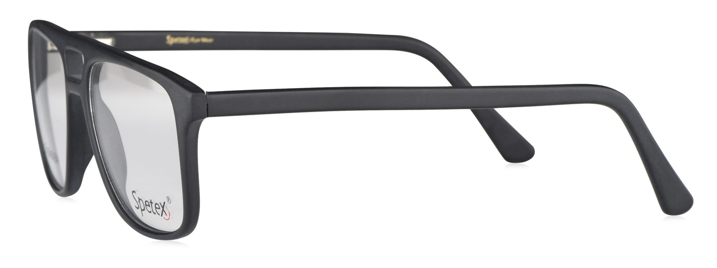 Spetex S1010 C6 Medium Matt Black Unisex Eyeglasses