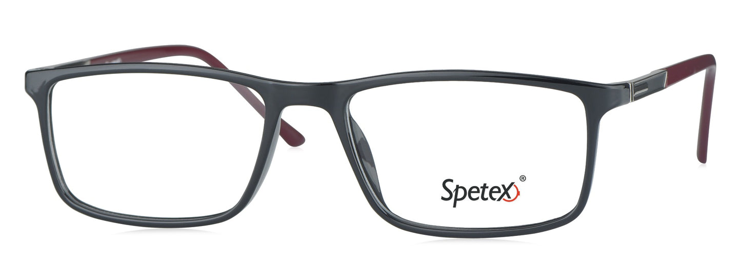 Spetex 3006 C7 Small Black/Meroon Unisex Eyeglasses