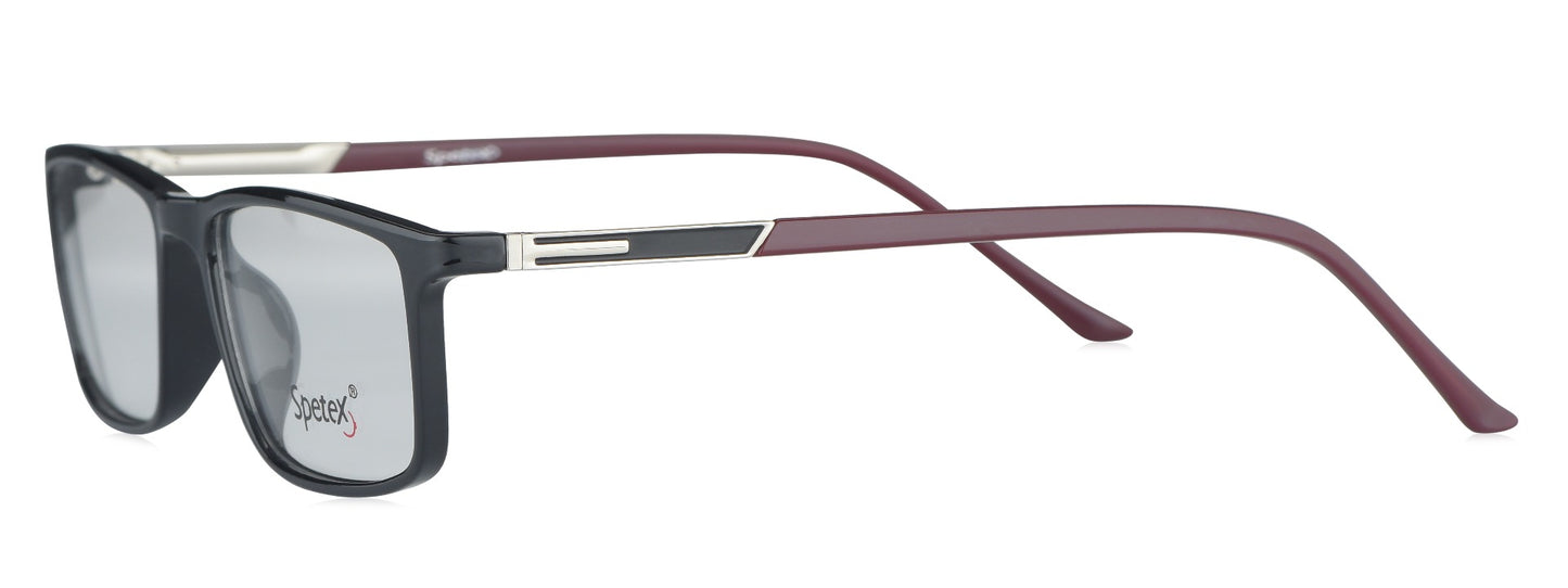 Spetex 3006 C7 Small Black/Meroon Unisex Eyeglasses