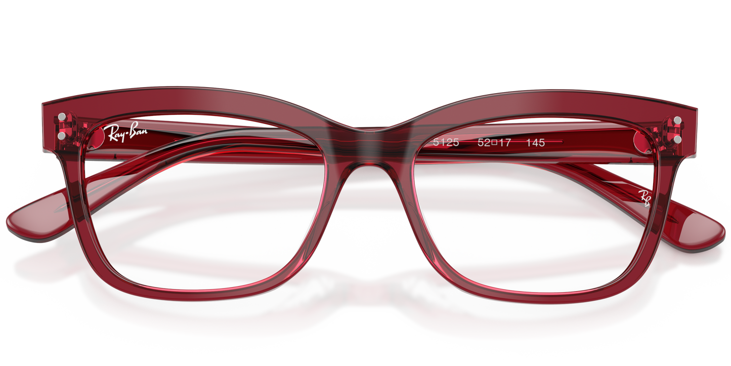 RAY-BAN 0RX5444I 5125 - Transparent burgundy Eyeglasses