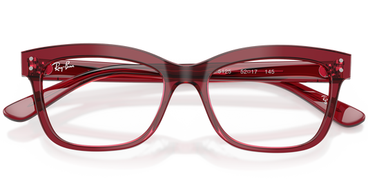 RAY-BAN 0RX5444I 5125 - Transparent burgundy Eyeglasses