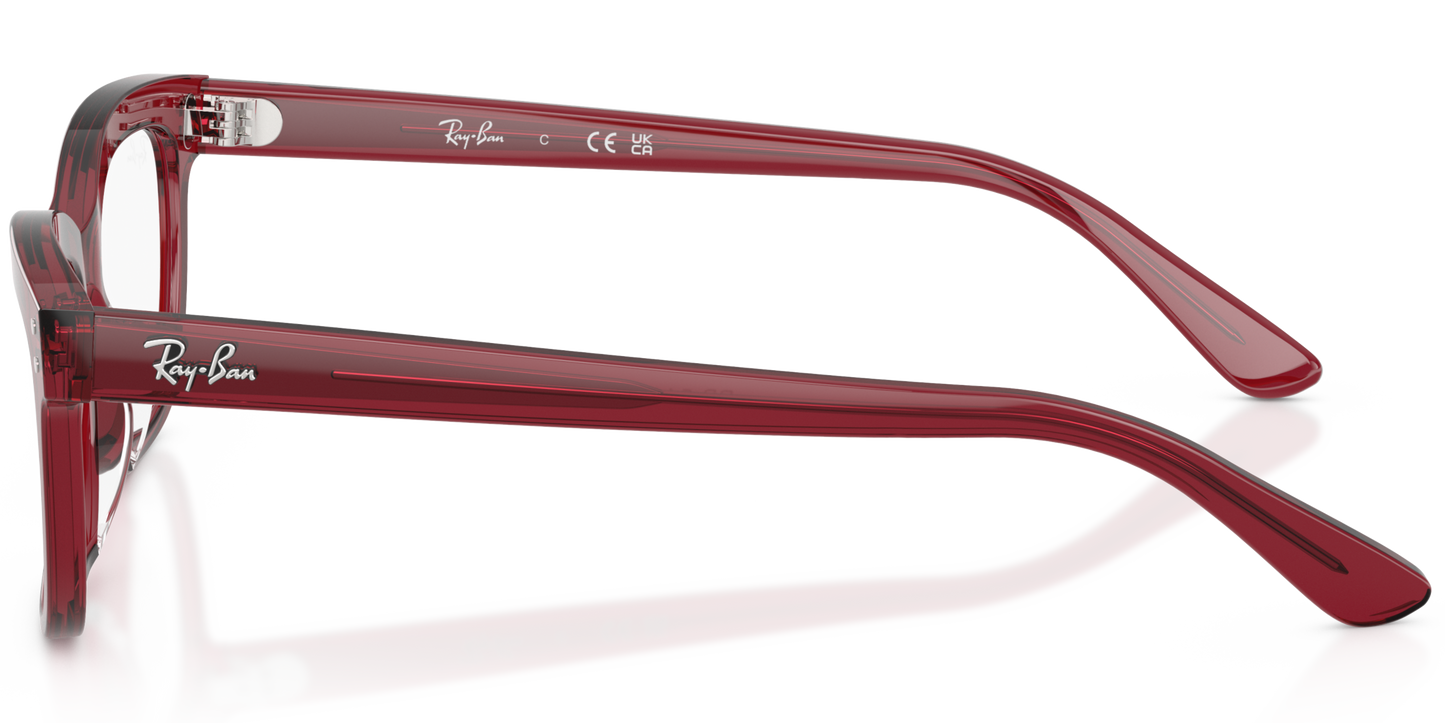 RAY-BAN 0RX5444I 5125 - Transparent burgundy Eyeglasses