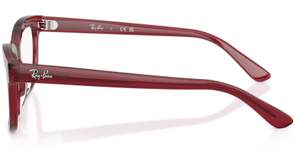 RAY-BAN 0RX5444I 5125 - Transparent burgundy Eyeglasses