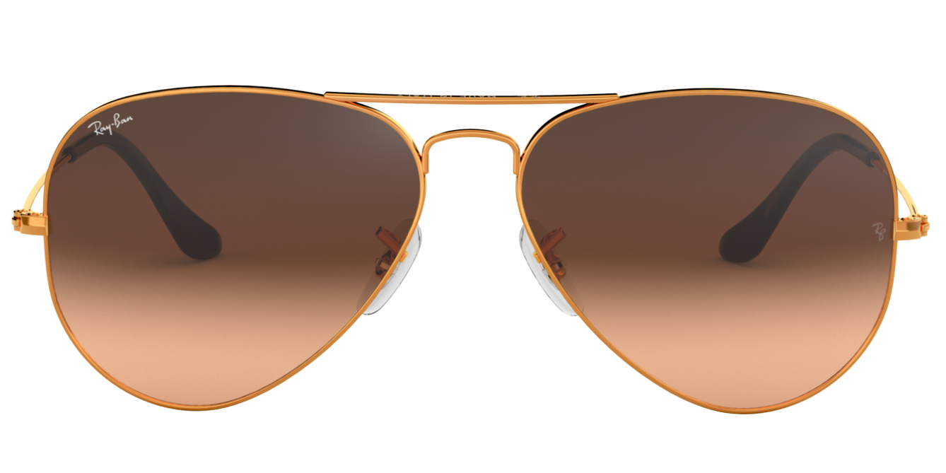 Ray-Ban 0RB3025 9001A5 55 Pink Gradient Brown aviator Sunglasses