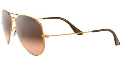 Ray-Ban 0RB3025 9001A5 55 Pink Gradient Brown aviator Sunglasses