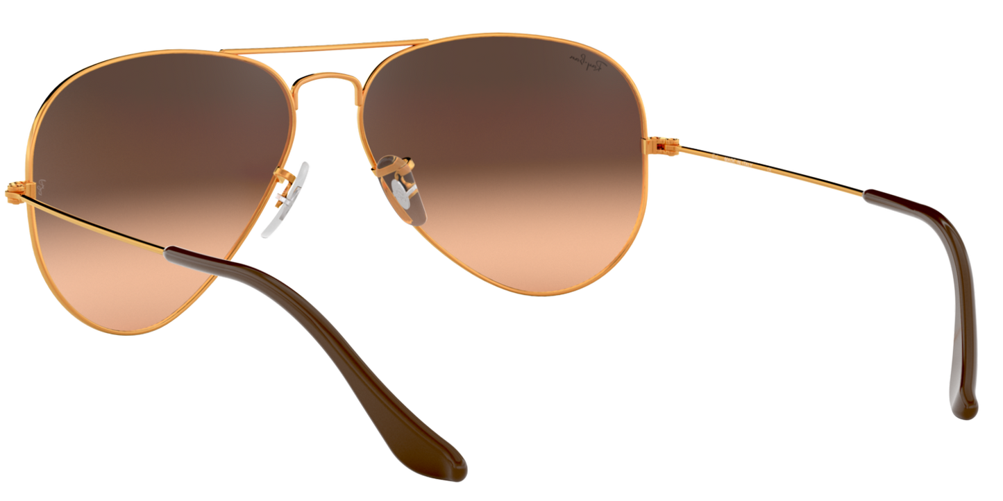 Ray-Ban 0RB3025 9001A5 55 Pink Gradient Brown aviator Sunglasses