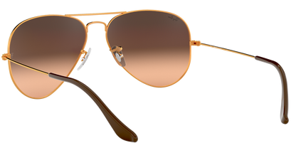 Ray-Ban 0RB3025 9001A5 55 Pink Gradient Brown aviator Sunglasses