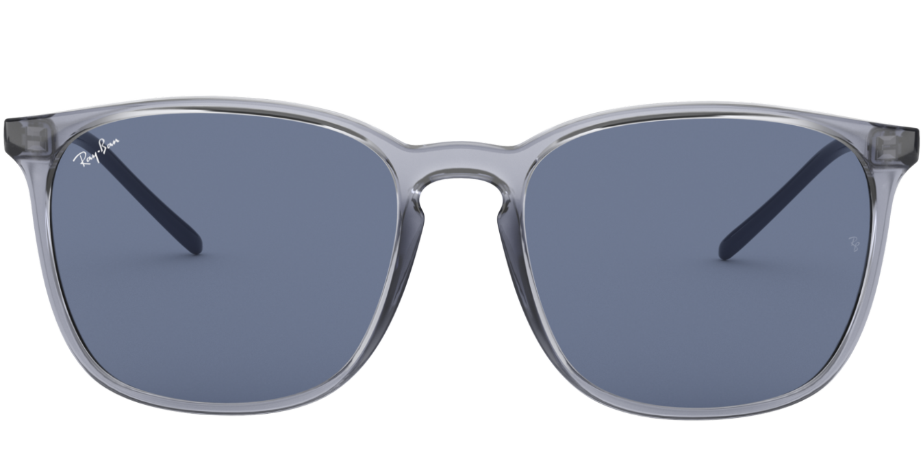 Ray-Ban 0RB4387 639980 - Transparent blue sunglasses