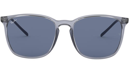 Ray-Ban 0RB4387 639980 - Transparent blue sunglasses