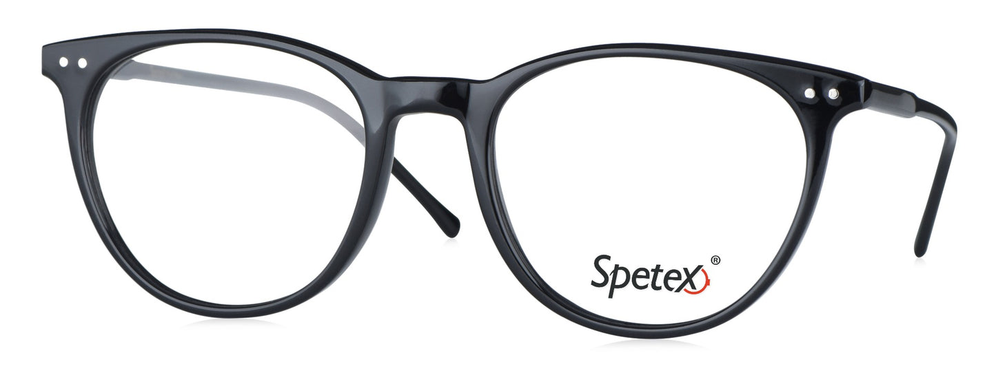 Spetex S1014 C1 Medium Black Unisex Eyeglasses