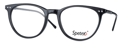 Spetex S1014 C1 Medium Black Unisex Eyeglasses