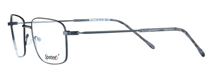 M-6028 black medium unisex eyeglasses with sleek frame design.