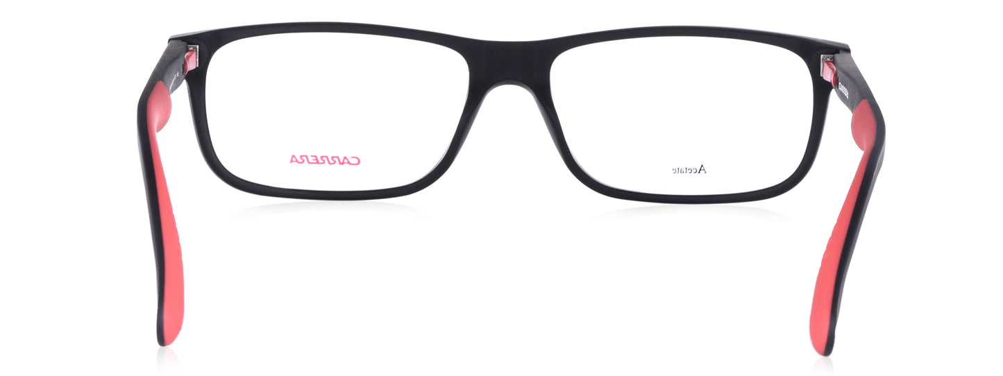 Carrera 8826 V 003 Medium Matte Black/Red Unisex Premium Eyeglasses