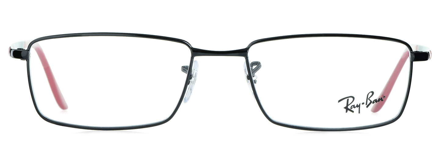 RB 6302-I 2509 medium Black/Red Unisex Premium Eyeglasses