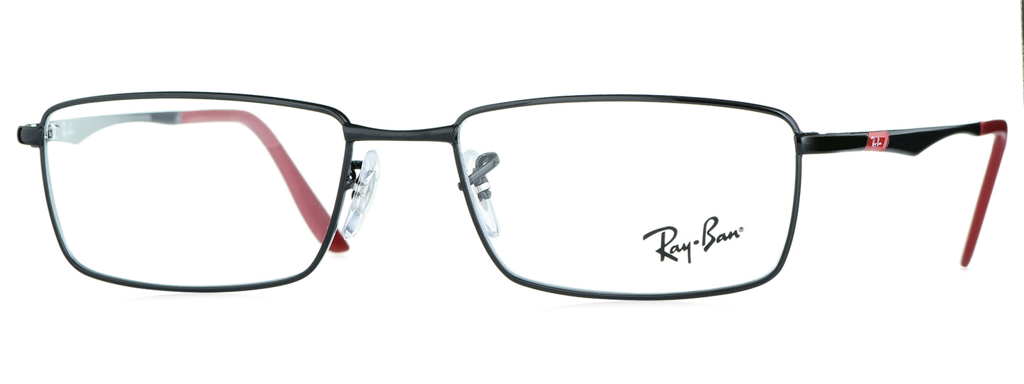 RB 6302-I 2509 medium Black/Red Unisex Premium Eyeglasses