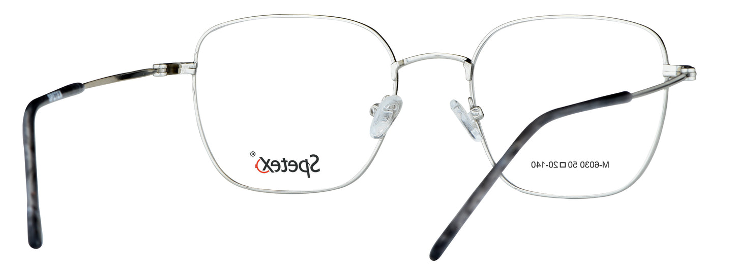 M-6030 Silver Medium Silver Unisex  Eyeglasses