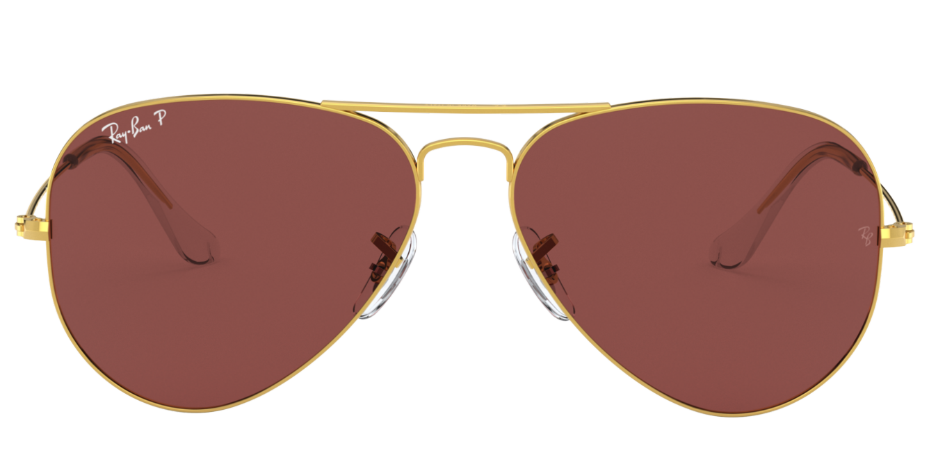 Ray-Ban ORB3025 9196AF 55 Violet Aviator Sunglasses